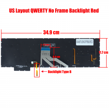 Laptop Keyboard for HP OMEN 15T-CE000 1JE70AV 1JE71AV 1JE73AV 1JE75AV 1JE77AV 1JE70AAR 1JE71AAR 929479-001 NSK-XG0BQ 9Z.NEABQ.02M NSK-XG0LN US Backlight Red ( SKU.40487USNOFRBLRED )