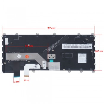 Keyboard Greek Keyboard Laptop for Lenovo IBM Thinkpad Yoga 260 460 370 Y370 X380 01AV716 01HX100 01HW655 01EN427 ST083 GR Backlit Pointer Black Keyboard Silver Frame ( Code 40493GRBLSILVER )