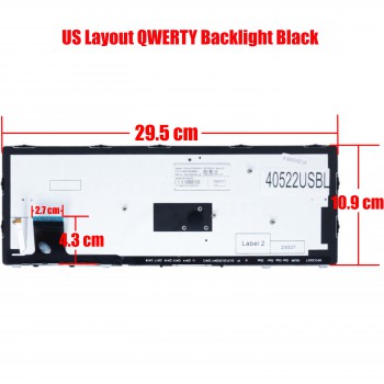 Keyboard HP EliteBook Folio 9470 9480 9470M 9480M US BLACK Silver Frame with Backlit and Trackpoint ( SKU.40522USBL )