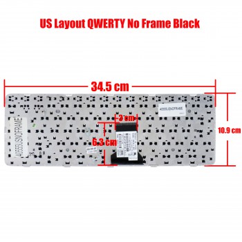 Keyboard Laptop Keyboard HP Pavilion dm4 dm4-1000 608222-001 US Black (Ref.40555USNOFRAME)