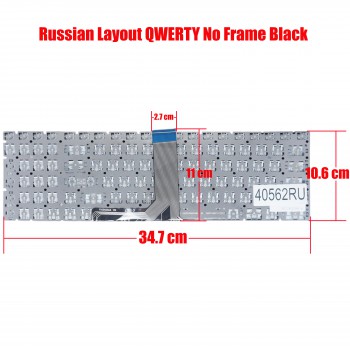 Russian Laptop Keyboard for MSI PX60 2QD MS-16H6 6QD 6QE MS-16H8 WE63 8SI 8SJ WE73 8SJ 8SK WT75 8SK 8SL 8SM PX60-KB-HS0336 TP.KB.607 RU No Frame Black ( SKU.40562RU )