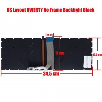 Laptop Keyboard for MSI GE72 GE62 GS60 GS70 GT72 GP62 GP72 GT73VR GS72 GL62VR GE72VR (Ref.40562USNOFRBACKLIT)