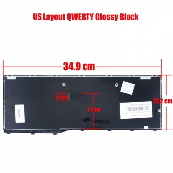 Laptop Keyboard for Fujitsu Siemens Lifebook A552 AH552 CP612624-01 AEFS6U01010 US Glossy Black ( SKU.40567US )