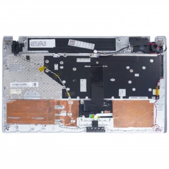 Laptop Keyboard Palmrest for Samsung Q530 Q560 Series PK1532 BA75-02581A SUMH15-BWU01-001B0 BA81-10519A 9Z.N5QSN.A0F TRBA75-02670f UK Silver ( SKU.40570UKPALM )