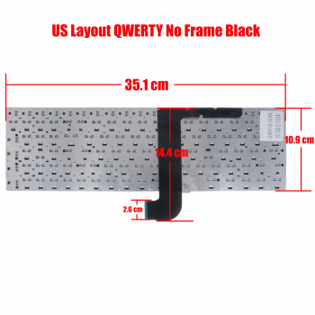 Laptop Keyboard for Samsung SF510 SF511 NP-SF510 NP-SF511 RF510 RF511 NP-RF510 NP-RF511US No Frame Βlack ( SKU.40570USNOFRAME )