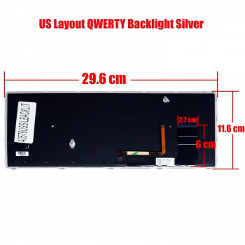 Keyboard-Keyboard Laptop Sony Vaio SVF14N SVF14N19SCS SVF14N27SC SVF14N190X svf14n15cds US Silver with Backlit (Ref.40576USSILBACKLIT)