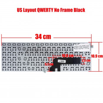 Keyboard-Keyboard Laptop Turbo-X Clevo W550EU W550EU1 W555EU1 W550AU W555AUQ W550EL W555EL (Ref.40581USNOFRAME)
