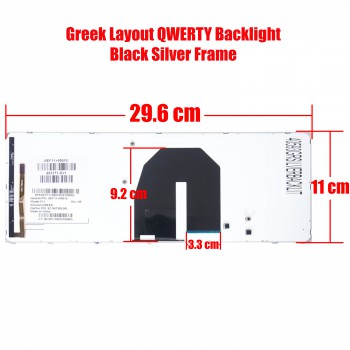 Keyboard Greek-Greek Laptop Keyboard HP ProBook 5330 5330M Series aef11d00010 650377-001 9z.n6tbq.00w bcbet3bm21n08z (Code 40593GRSILVERBACKLIT)