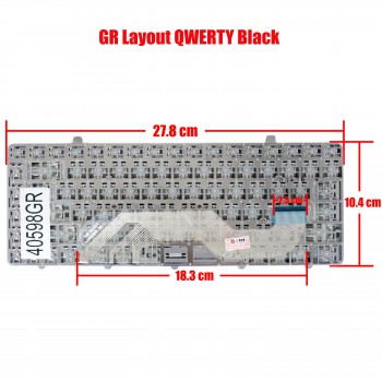 Keyboard Greek - Greek Laptop Keyboard Dell Alienware M11 M11X M11X-R1 T3VFT 0T3VFT (SKU.40598GR)
