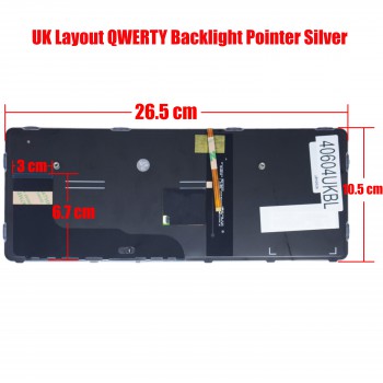 Laptop Keyboard for HP EliteBook 820 G3 828 G3 820 G4 828 G4 725 G3 725 G4 826631-201 6037B0113001 6037B0113601 815391-001 UK Backlight Pointer Silver Frame Black ( SKU.40604UKBL )