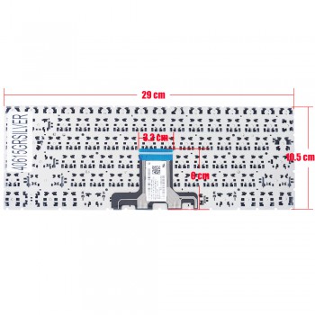 Greek Keyboard Laptop - Greek Keyboard for HP Pavilion x360 - 14-cd0007nv (Ref. 40615GRSILVER)