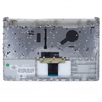 Keyboard - Laptop Keyboard Palmrest for HP 14-DQ 14s-DQ 14T-DQ 14-FQ 14Z-FQ 14S-FQ 14s-DR L88206-001 without Fingerprint Hole US Backlight Silver ( Ref.40615USPALMSILNOFP )