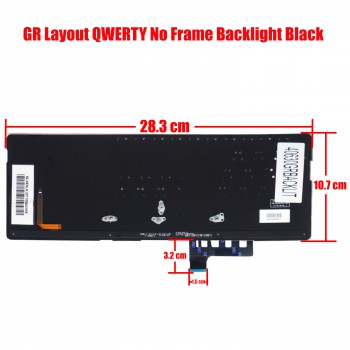Greek Laptop Keyboard for ASUS UX331 UX331U UX331UA UX331UAL UX331UN UX3311F UX331FA GR Backlit OEM (SKU. 40630GRBACKLIT)