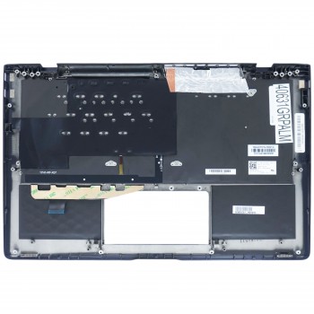 Greek Laptop Keyboard Palmrest for Asus ZenBook S UX391UA UX391FA UX391RA 0KN1-3V2GR12 90NB0D91-R31UK0 90NB0D94-R31US0 GR Backlight Dark Blue ( SKU.40631GRPALM )