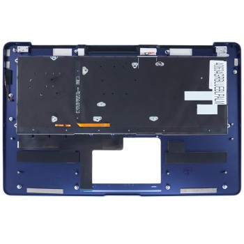 Greek Laptop Keyboard Palmrest for Asus Zenbook 3 Deluxe UX490 UX490UA UX490UA-1A UX490UA-1C UX490UAK UX490UAR UX490CA 90NB0EI3-R30390 GR Backlight Blue ( SKU.40634GRBLUEBLPALM )