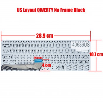 Laptop Keyboard for Asus ZenBook 14 UX430U UX430UA UX430UAR 90NB0EC1-R32US0 0KNB0-2627CB00 US No Frame Black ( SKU.40636US )