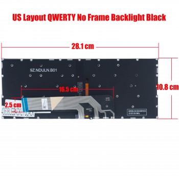 Keyboard - Laptop Keyboard for IBM-LENOVO Ideapad 530S-14IKB SN20Q40730 US Backlight Black ( Ref.40638USBACKLITBLACK )