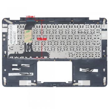 Greek Laptop Keyboard Palmrest for Asus Zenbook Flip UX320 UX360 UX360C UX360CA UX360U UX360UA Q324 Q324U Q324UA TP360C GR Silver ( Ref.40639GRSILVERPALMREST )