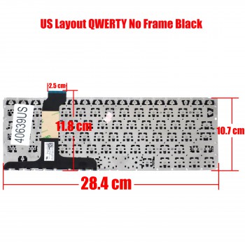 Laptop Keyboard - Keyboard for Asus ZenBook UX360CA UX360UA 0KNB0-2129US00 0KNB0-2131US00 OEM (Ref. 40639US)