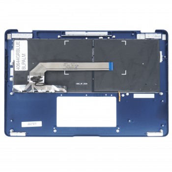 Greek Laptop Keyboard Palmrest for Asus ZenBook Flip S UX370 UX370UA UX370UAF UX370UAR GR Backlit Dark blue ( Ref.No.40644GRBLUEBLBLPALM )