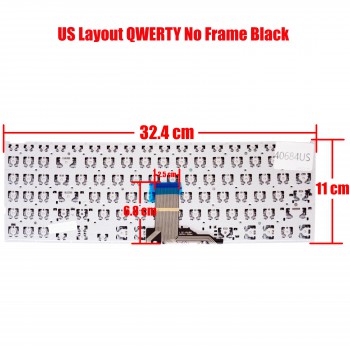 Laptop Keyboard - Keyboard for ASUS X509 X509F X509M X509J X509FA X509MA X509JA X509D X509DA OEM (Ref. 40684US)