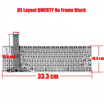 Laptop Keyboard - Keyboard for ASUS X570 X570U X570UD X570Z X570ZD X570D X570DD OEM (Ref. 40685USNOFR)