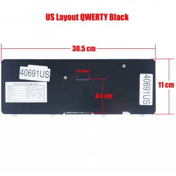 Keyboard - Laptop Keyboard for HP 500 510 520 530 PK130100300 K061102A1 438531-001 V-0611BIBS1-US 444340-001 9J.N8682.C0E 9J.N8682.C0F 9J.N8682.C1U K061102A1US US Black ( Code 40691US )