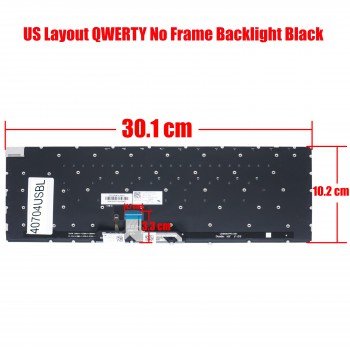 Laptop Keyboard for ASUS Zenbook 14X UX5400 UX5400ZF UX5400E UX5400EA UX5400EG UX5401EA-OLED-KN511T 4602GE00 DJ1TI12 0KN1-DJ2UK12 0KNB0-4601UK00 ASM20N3 (SKU. 40704USBL)