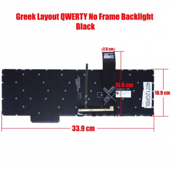Greek Laptop Keyboard for Lenovo Legion 5 15IMH05 15ARH05H Y7000 R7000 2020 5CB1C14968 5CB1C14969 5CB1C14962 SN21H39059 GR No Frame Backlight Black ( SKU.40712GRBL )