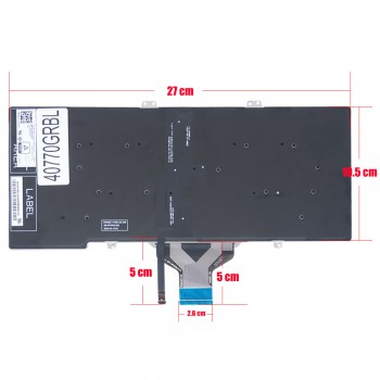 Greek Laptop Keyboard for Dell Latitude 7400 5400 5410 5411 RN86F 0RN86F 0RY5RF RY5RF GR No frame Backlight Black ( Ref.40770GRBL )