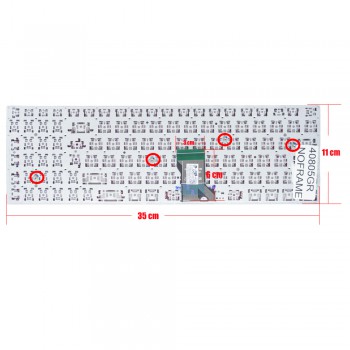 Keyboard Greek Laptop Keyboard for Asus UX52 UX52A UX52V UX52VS G501 Q501 N501 UX501 0KNB0-662EUS00 NSK-USMBQ GR No Frame Black with Red Letters ( Code 40805GRNOFRAME )