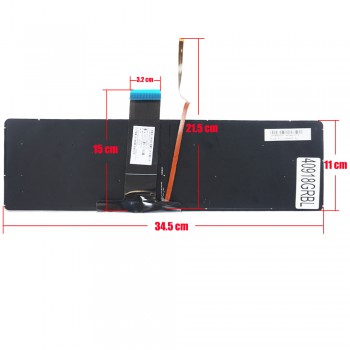 Greek Laptop Keyboard for HP Envy 15-U000 15-U001XX 15-U001XX 15-U002XX 798954-A41 774608-A41 776262-001 V140646DS1 V140646DK1 798954-061 GR No Frame Backlit Silver ( Ref.40918GRBL )