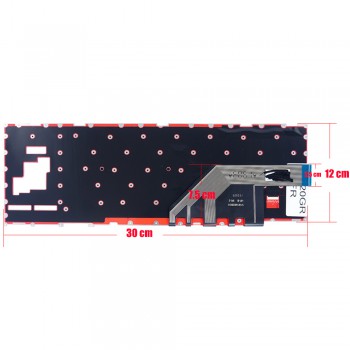 Greek Laptop Keyboard for Asus ROG Mothership GZ700 GZ700GX GZ700GX-AD027T 6037B0153802 0KNR0-661FUK00 GR No Frame RGB Backlight Black ( Ref.40920GRNOFR )