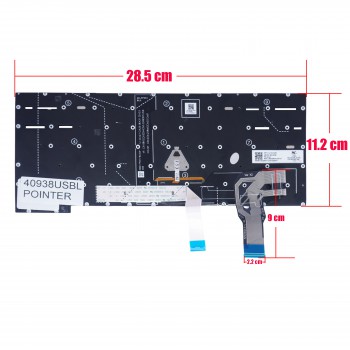 Keyboard - Laptop Keyboard for Lenovo Thinkpad T14S Gen2 P1 Gen 4 5 X1 Extreme Gen 4 5 SN21A22147 SN21A22110 PK131VP1B00 PK131VP3B01 SN21A2283 01XY611 US No Frame Backlight Pointer Black ( Ref.40938USBLPOINTER )