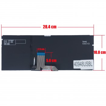 Keyboard - Laptop Keyboard for Asus ZenBook RX310 RX310 RX410 RX410U RX410UA RX410UQ 0KNB0-2631UI00 0KN0-UM2UI16 SN8550BL SG-64071-XU US No Frame Backlit Black ( Ref.No.40948USBL )