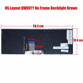 Laptop Keyboard for Asus ZenBook RX310 RX410 RX410U RX410UA RX410UQ 0KNB0-2631UI00 0KN0-UM2UI16 SN8550BL SG-64071-XU US No Frame Backlight Brown ( SKU.40948USBLBROWN )