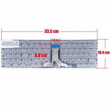 Keyboard - Laptop Keyboard for HP 15-FC0047NR 7F1Z4UA 15-FC0382NR A41F1UA 15-FC0392NR A71CHUA 15-FD0047NR 7G0D8UA N36754-001 N36760-001 US No Frame Black ( Ref.40950US )