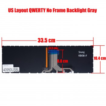 Laptop Keyboard for HP 15-FC 15-FD N36754-001 N36760-001 N32715-001 N36752-001 N36753-001 N36750-001 N41938-001 N41945-001 9Z.NHXBQ.Q01 US No Frame Backlight Gray ( SKU.40950USBL )