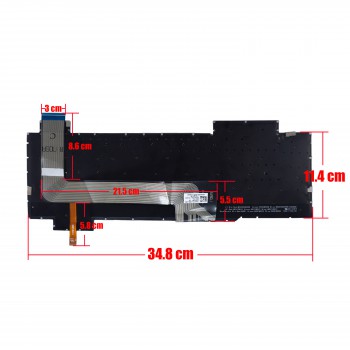 Greek Laptop Keyboard for Asus ROG Strix GL703 GL703V GL703VD GL703GE GL703VM AEBKLU00020 V170146DS1 V170146DK1 GR No Frame Black ( Ref.40952GRBL )