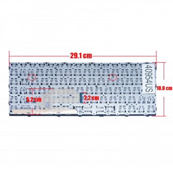 Keyboard - Laptop Keyboard for HP ProBook 640 G4 645 G4 640 G5 L09547-001 L09546-001 L09548-001 L00737-001 6037B0134001 US Silver Frame Black ( Ref.40954US )