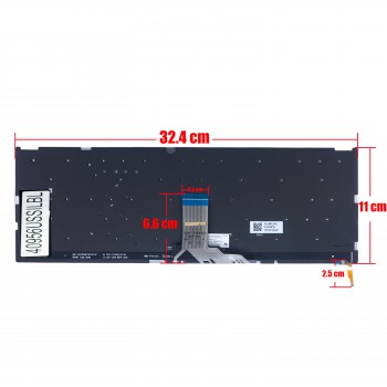 Keyboard - Laptop Keyboard for Asus X509 X509U X509FA X509DA X509BA A509 F509 M509 X515 X515EA-AP X515UA X515FA ASM18M7 0KNB0-5108US00 US No Frame Backlight Silver ( Ref.40956USSILBL )