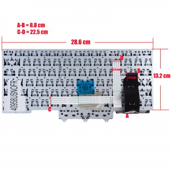 Keyboard - Laptop Keyboard for Lenovo ThinkPad R14 E14 Series Gen 1 2020 Gen 2 Gen 3 T480s T490s E490s L390 Yoga E480 P43s 01YP520 PK131D53B00 US No Frame With Pointer Black ( Ref.40958USNOFR )