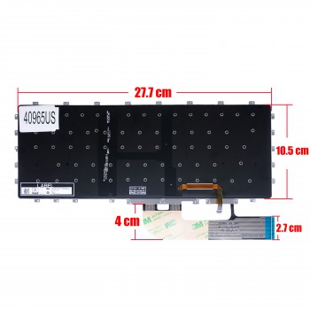 Keyboard - Laptop Keyboard for Dell XPS 15 9575 2-in-1 7590 9570 Precision 5530 2-in-1 0HC1GN HC1GN PK132471A00 PK13247A00 PK132471A01 NSK-EPABC 01 US No Frame Black ( Ref.40965US )