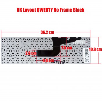 Keyboard - Laptop Keyboard for Samsung RV711 RV718 RV719 RV720 BA59-03059D 9Z.N6ASN.21A BA59-03059G BA75-03073C UK No Frame Black ( Ref.40980UK )