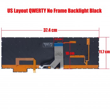 Laptop Keyboard for HP Omen 17-AN 17-AN000 17-AN100 L14991-001 L14992-001 L14993-001 L14994-001 NSK-XH1BQ 9Z.NEBBQ.10U US No Frame Backlight Black ( SKU.40998USBL )