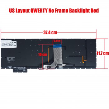 Laptop Keyboard for HP Omen 17-AN 17-AN000 17-AN100 L14991-001 L14992-001 L14993-001 L14994-001 NSK-XH1BQ 9Z.NEBBQ.10U US No Frame Backlight Red ( SKU.40998USBLRED )