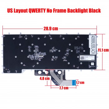 Laptop Keyboard for Dell Alienware M15 R3 M15 R4 M15 R2 N18E X15 R1 R2 2021 JHF49 0JHF49 09PW5H PK132KH1B01 J34Y0 US No Frame Per-key RGB Backlight Black ( SKU.40999USBLACK )