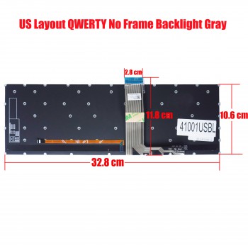 Laptop Keyboard for Lenovo IdeaPad Slim 5-16IRL8 82XF 5-16ABR8 82XG 5-16IAH8 83BG US No Frame Backlight Gray ( SKU.41001USBL )