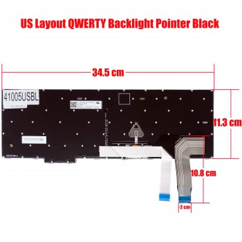 Laptop Keyboard for Lenovo ThinkPad L15 Gen 3 21C3 21C4 P16s Gen 1 21BT 21BU 21CK 21CL T16 Gen 1 21BV 21BW 21CH 21CJ SN21D93575 PK13D62D00 SG-B1470-XUA US Backlight Pointer Black ( SKU.41005USBL )