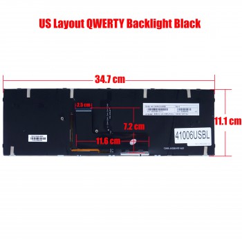 Laptop Keyboard for Clevo N170RD MP-13H86GRJ430B 6-80-P6500-221-1 102-013H8LHA05 US Backlight Black ( SKU.41006USBL )